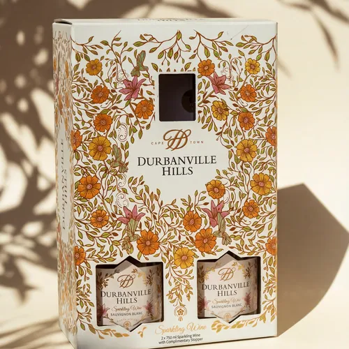 Durbanville Hills gift pack with floral print