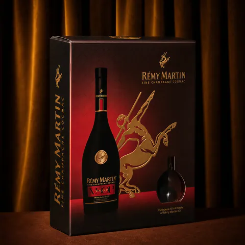 Rémy Martin gift pack in red and gold
